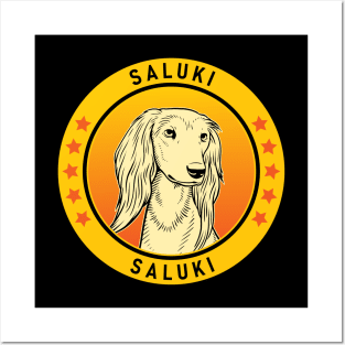 Saluki Dog Portrait Posters and Art